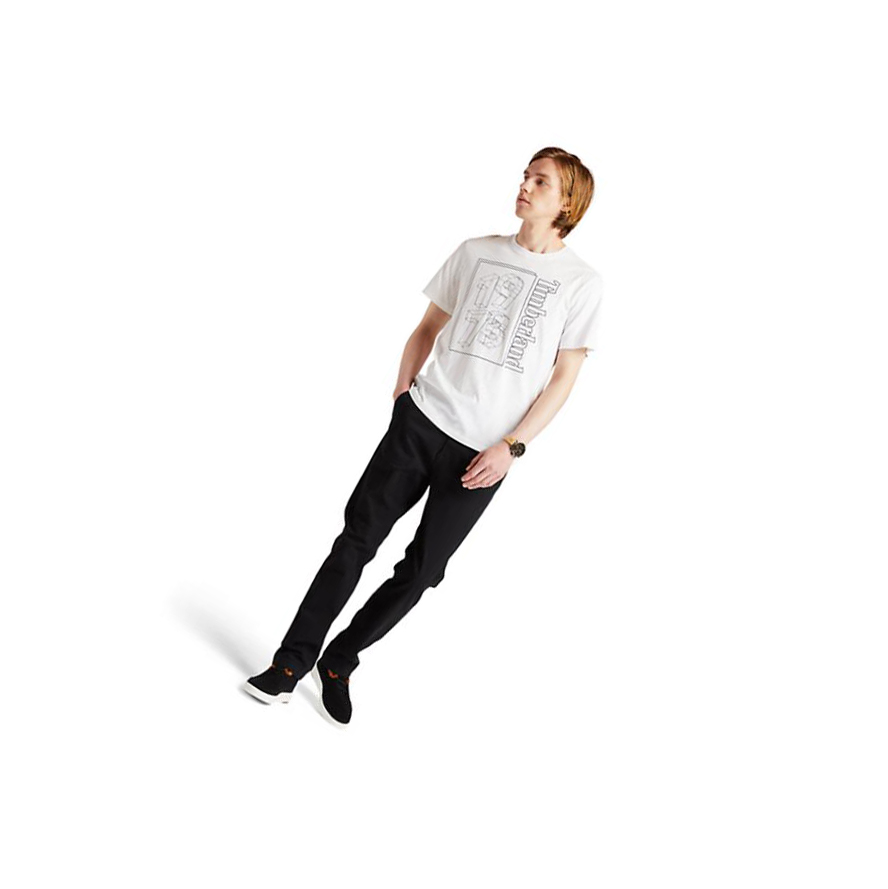 Camiseta Timberland 1973 Front-graphic Hombre Blancas | ES-GWPMU28
