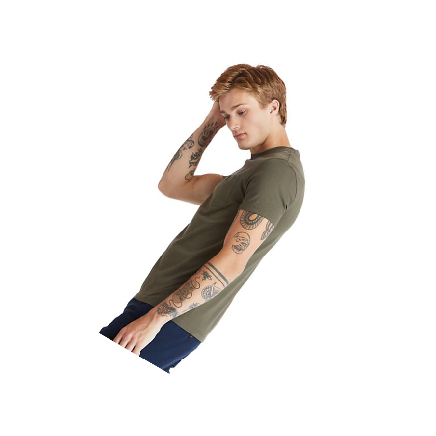 Camiseta Timberland Dunstan River Pocket Hombre Verde | ES-BRTYV67
