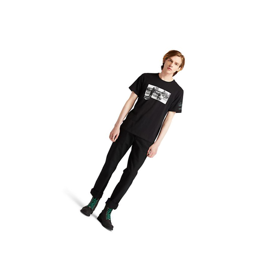 Camiseta Timberland Moto Guzzi x Timberland® Photo Hombre Negras | ES-LHNTW17