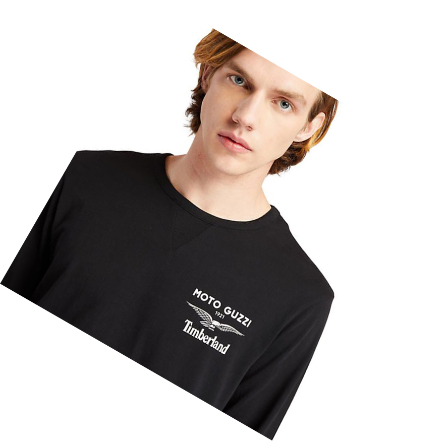 Camiseta Timberland Moto Guzzi x Timberland® LS Hombre Negras | ES-PIHXR45