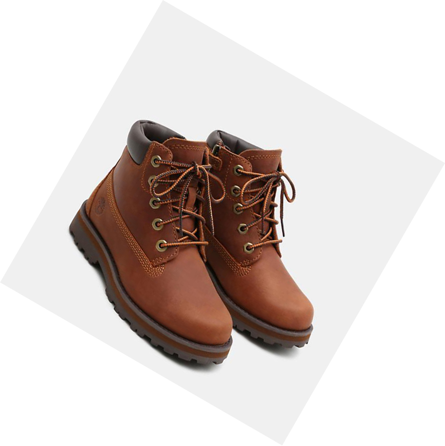 Original 6-inch Boots Timberland Courma Kid Niños Marrones | ES-OEUIT28