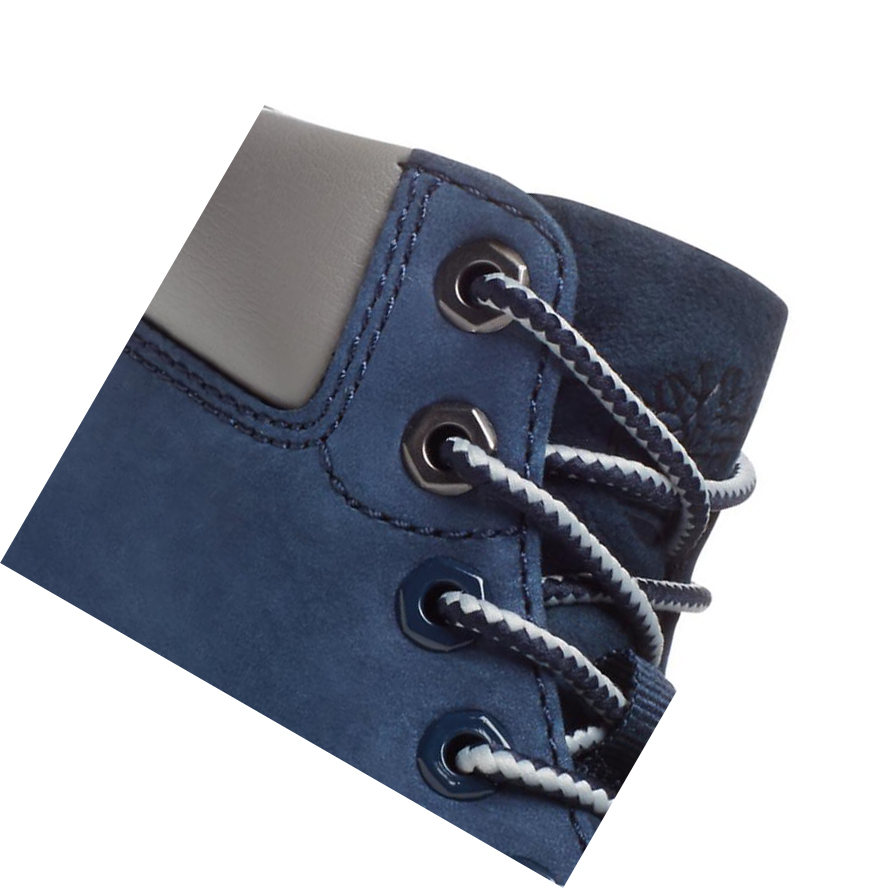 Original 6-inch Boots Timberland Davis Square Side-zip Niños Azul Marino | ES-AKTGC89