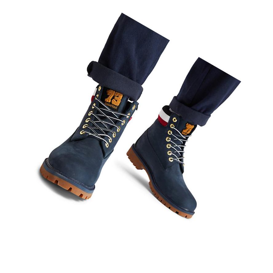 Original 6-inch Boots Timberland Heritage Invierno Hombre Azul Marino | ES-ATIQW53