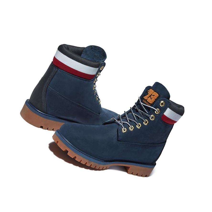 Original 6-inch Boots Timberland Heritage Invierno Hombre Azul Marino | ES-ATIQW53