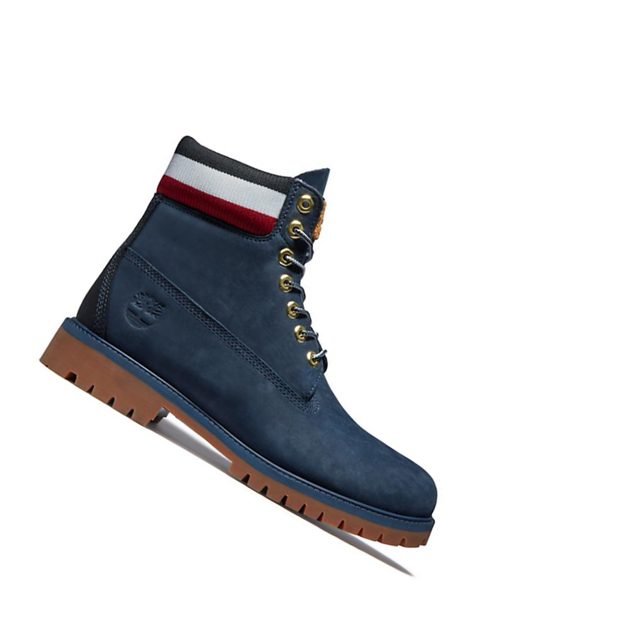 Original 6-inch Boots Timberland Heritage Invierno Hombre Azul Marino | ES-ATIQW53