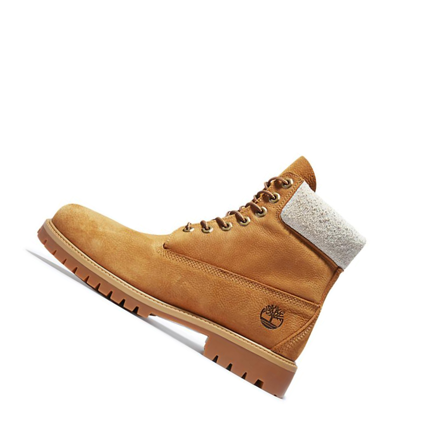 Original 6-inch Boots Timberland Heritage EK+ Regenerative Cuero Hombre Amarillo | ES-BYKAI85