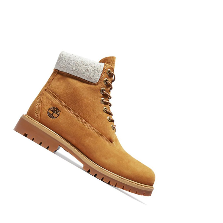 Original 6-inch Boots Timberland Heritage EK+ Regenerative Cuero Hombre Amarillo | ES-BYKAI85