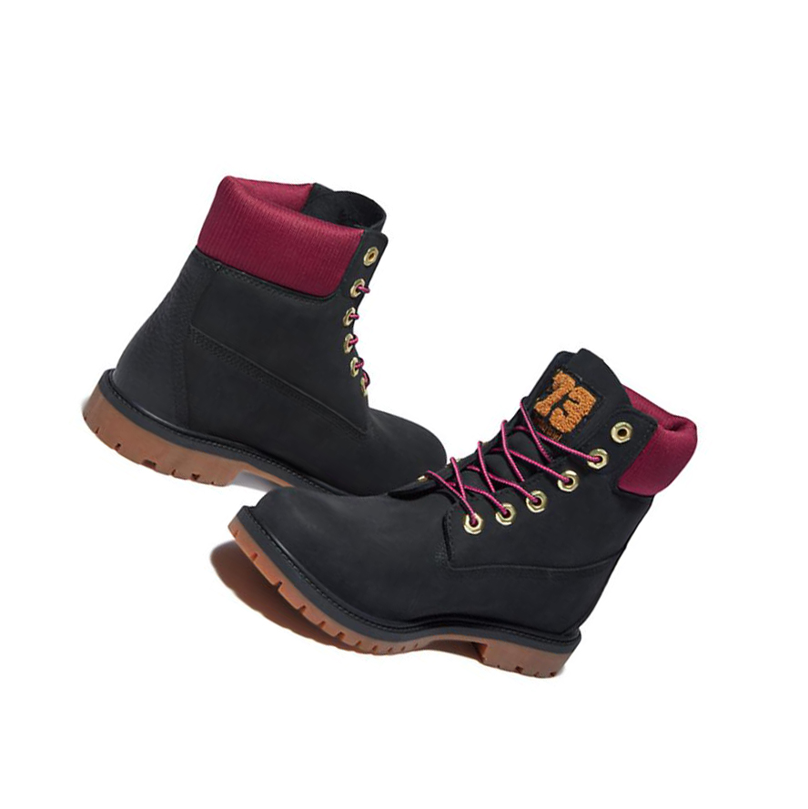 Original 6-inch Boots Timberland Heritage Mujer Negras | ES-CUHQK83