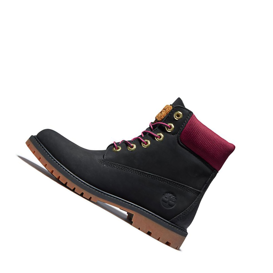 Original 6-inch Boots Timberland Heritage Mujer Negras | ES-CUHQK83
