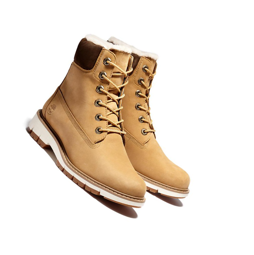 Original 6-inch Boots Timberland Lucia Way Forro Mujer Amarillo | ES-EPRSZ27