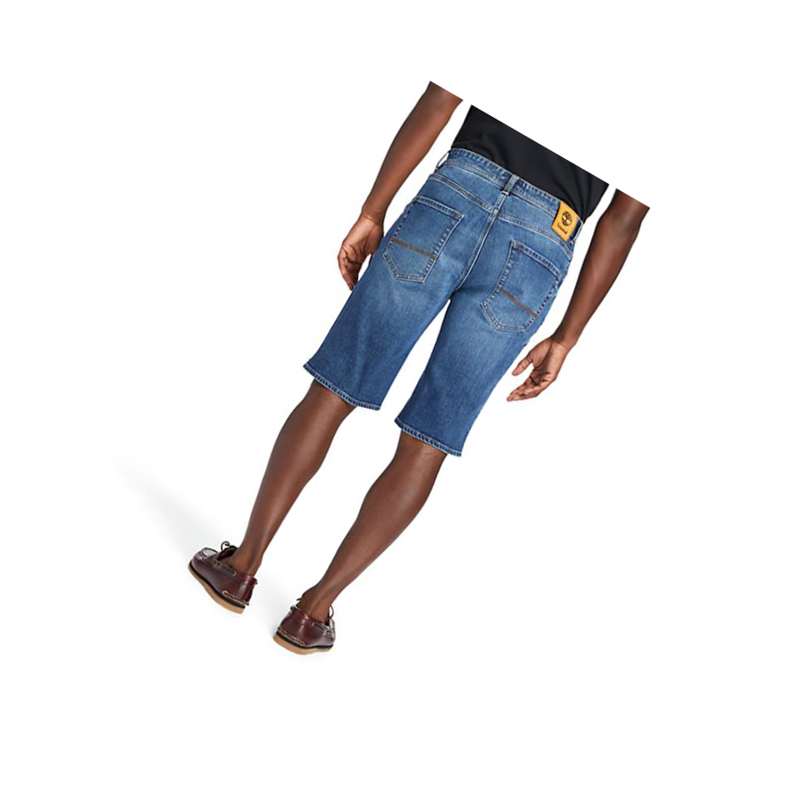 Pantalones Cortos Timberland Canobie Lake Denim Hombre Indigo | ES-YPAEU23