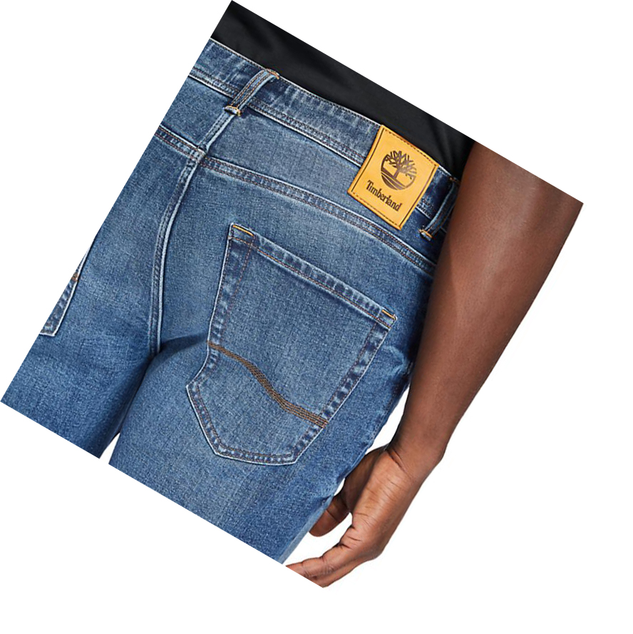 Pantalones Cortos Timberland Canobie Lake Denim Hombre Indigo | ES-YPAEU23