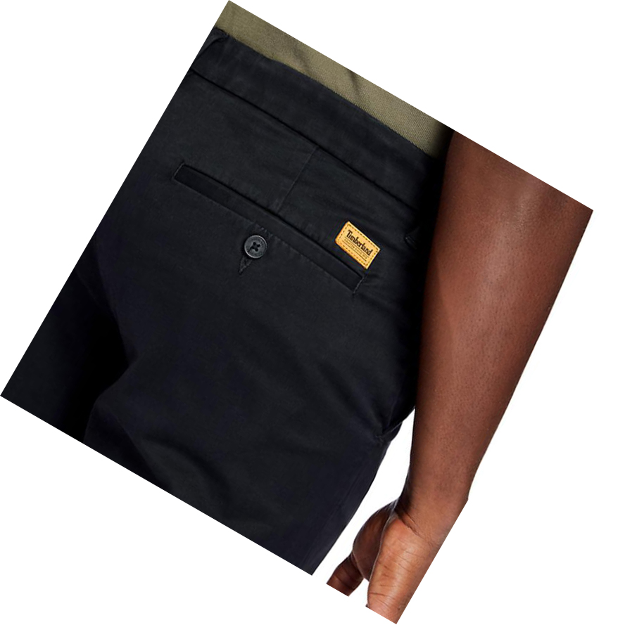 Pantalones Cortos Timberland Squam Lake Stretch Chino Hombre Negras | ES-ALQVU84