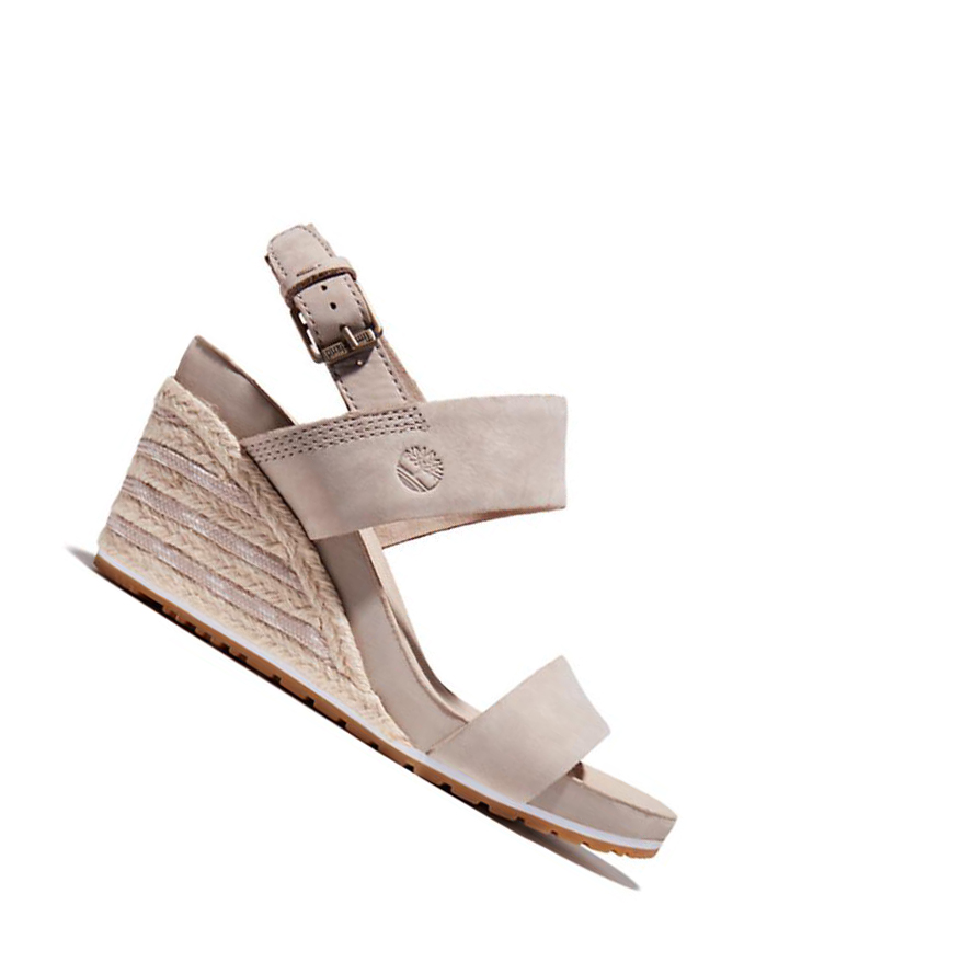 Sandalias Timberland Capri Sunset Wedge Mujer Beige | ES-IJYSL89