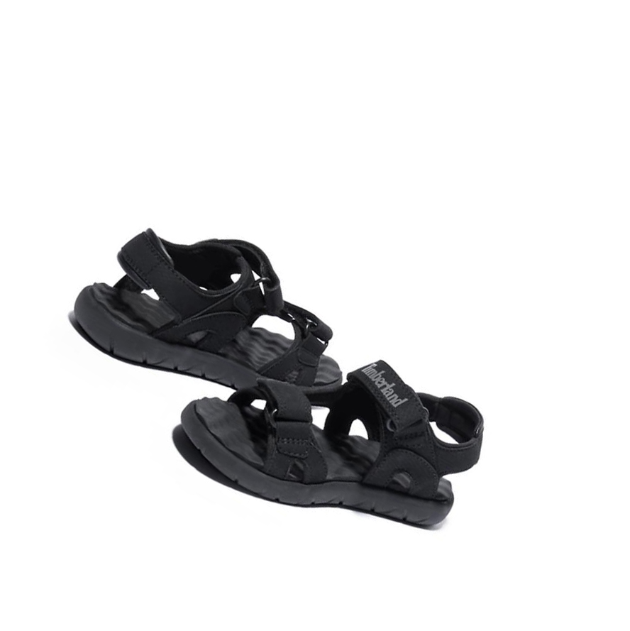 Sandalias Timberland Perkins Row 2-Correa Niños Negras | ES-NVKRQ25