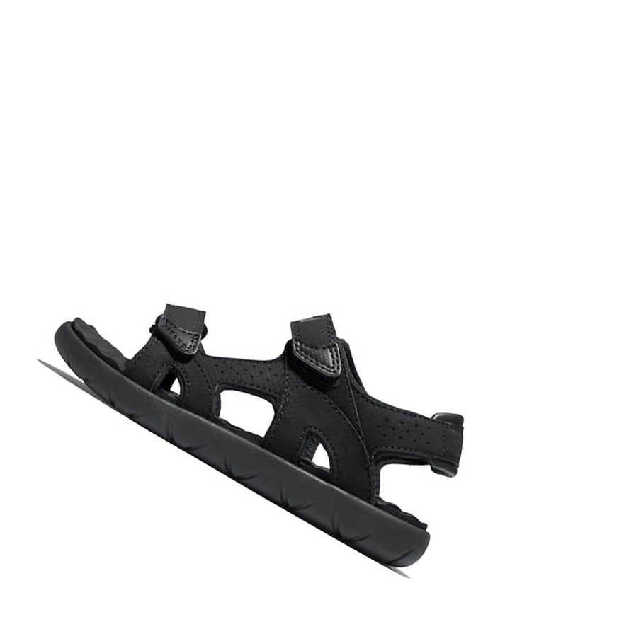 Sandalias Timberland Perkins Row 2-Correa Niños Negras | ES-NVKRQ25