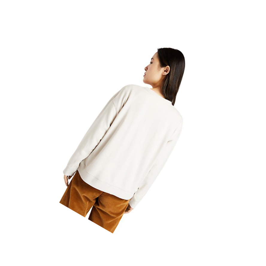 Sudaderas Timberland Ecoriginal Corduroy Logo Mujer Blancas | ES-ETKSL62