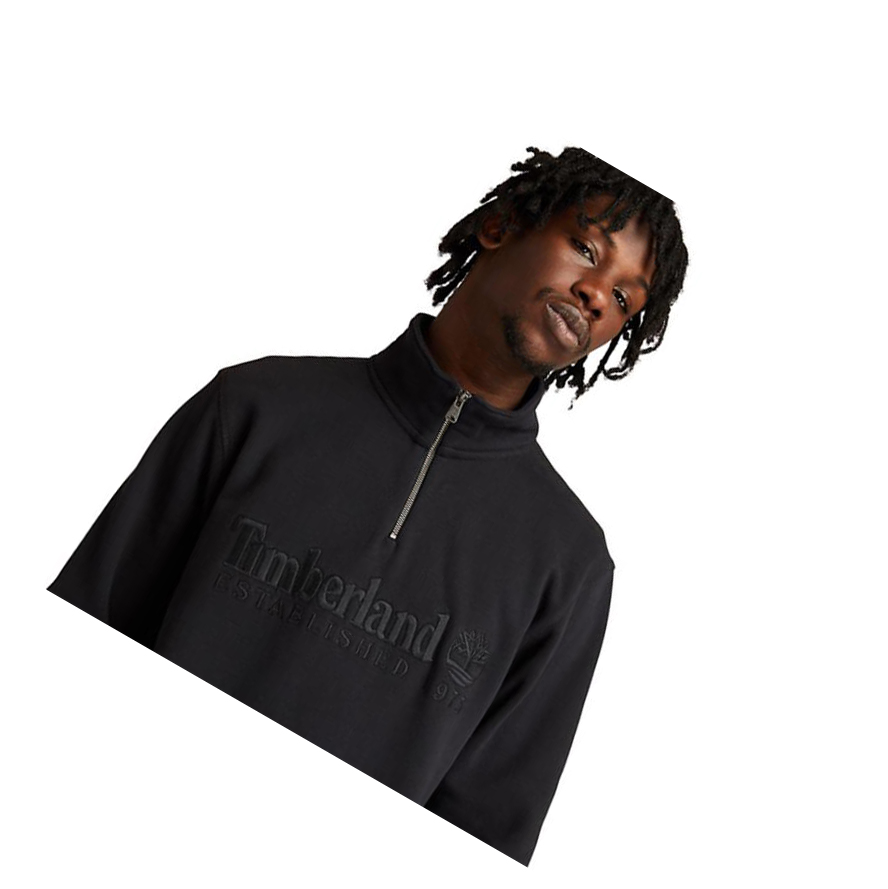 Sudaderas Timberland Outdoor Heritage Zip-Neck Hombre Negras | ES-UIQYG27