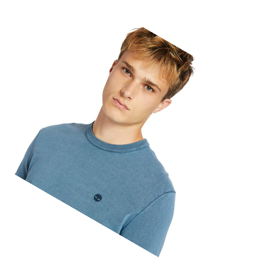 Suéteres Timberland Garment-Dyed Hombre Azul Marino | ES-HJEUD97