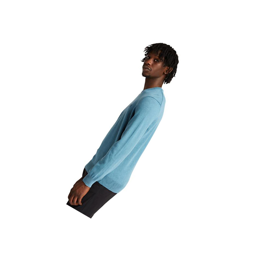 Suéteres Timberland Ligeros Washed Jumper Hombre Azules | ES-CVHYI67