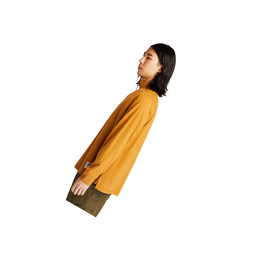 Suéteres Timberland Mixed-Media Polo Neck Jumper Hombre Amarillo | ES-NIRQL86