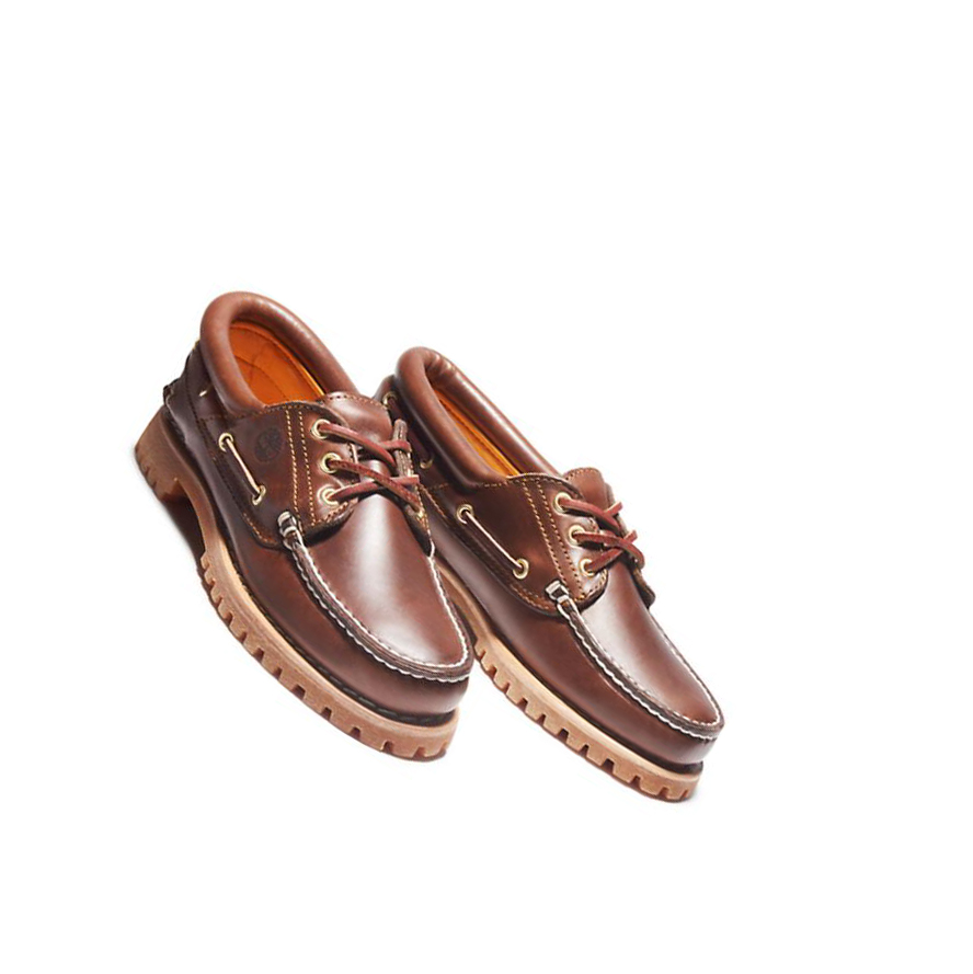 Zapatos del Barco Timberland Noreen 3-Eye Lug Handsewns Mujer Marrones | ES-NBRDH21