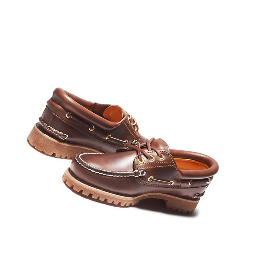 Zapatos del Barco Timberland Noreen 3-Eye Lug Handsewns Mujer Marrones | ES-NBRDH21